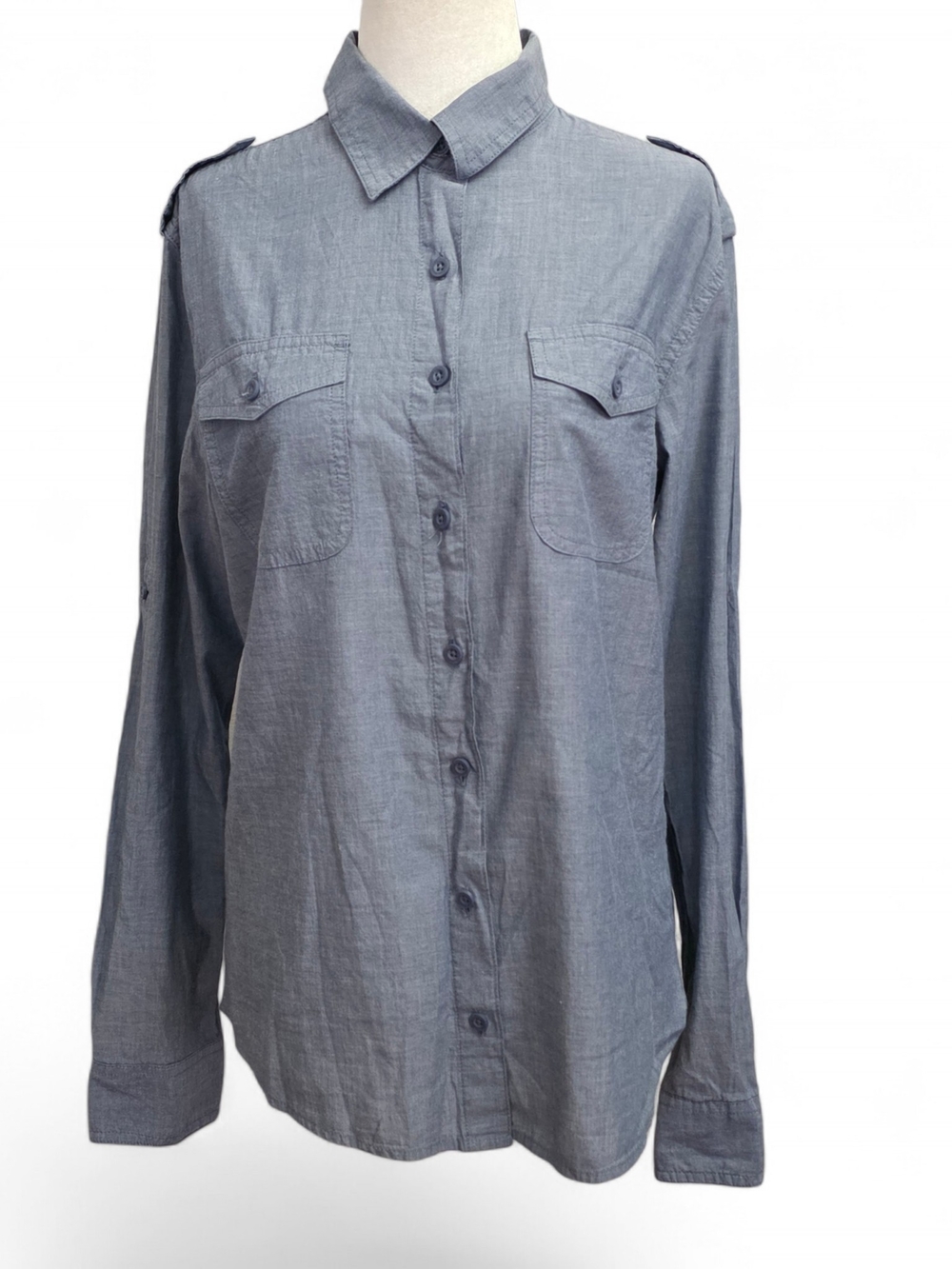 Magellan Outdoors Denim Button-Down Utility Shirt